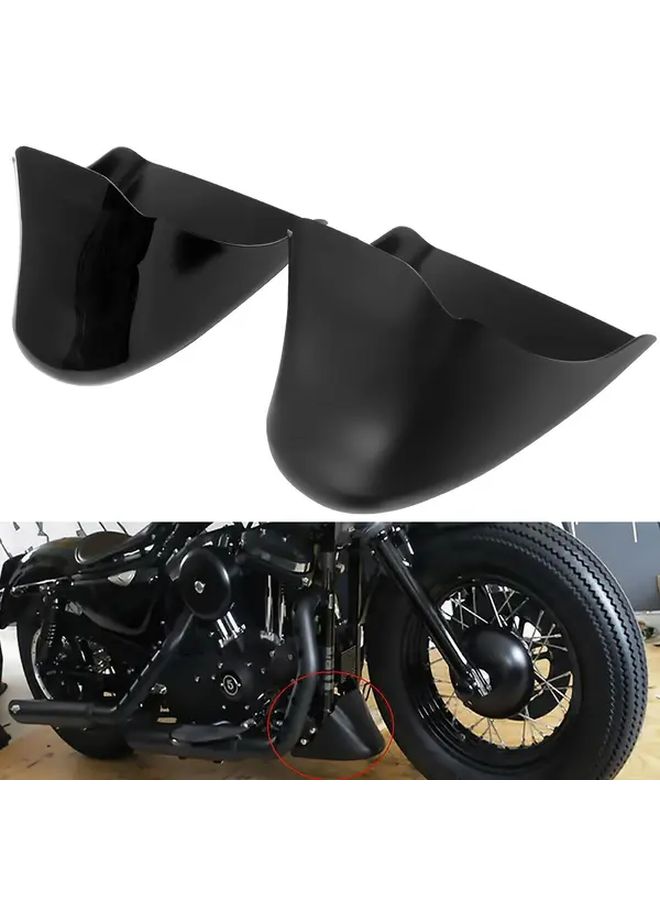 Bright Black Front Lower Fairing Mudguard Air Deflector Chin Cowl For Harley XL Sportster 883 1200 - Image 1