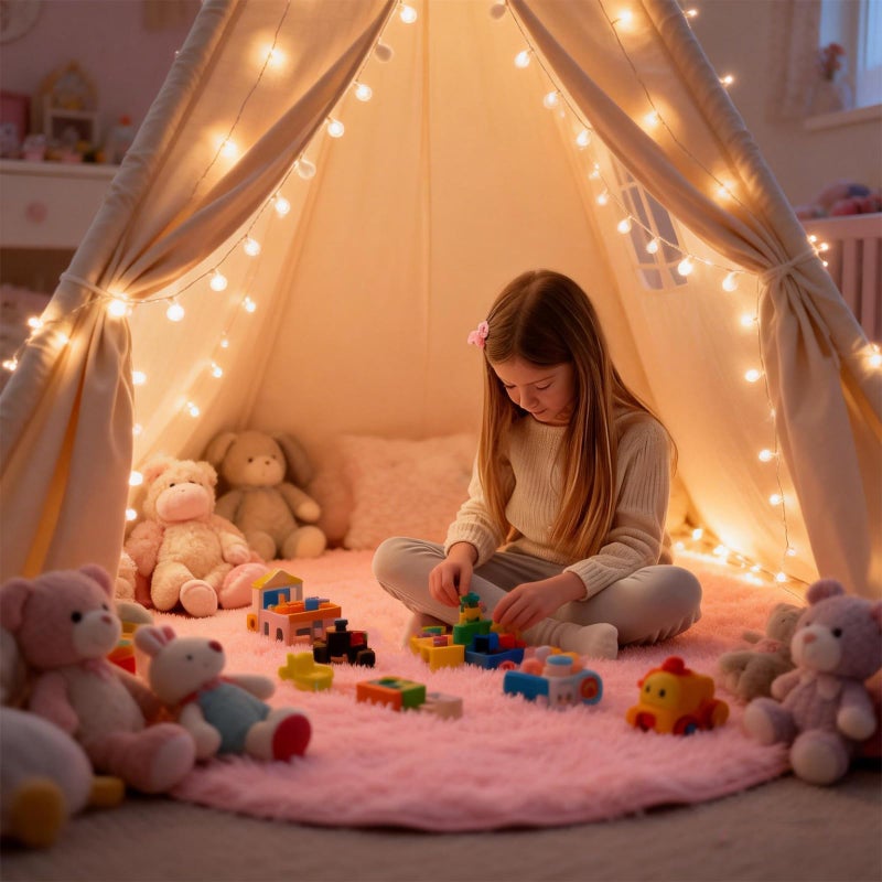 WISH TREE Round Fluffy Pink Rug for Bedroom, 4Ft Fuzzy Shag Circle Area Rug for Girls Kids Room Nursery, Soft Non Slip Plush Carpet for Dorm Living Room Home Decor - Image 4