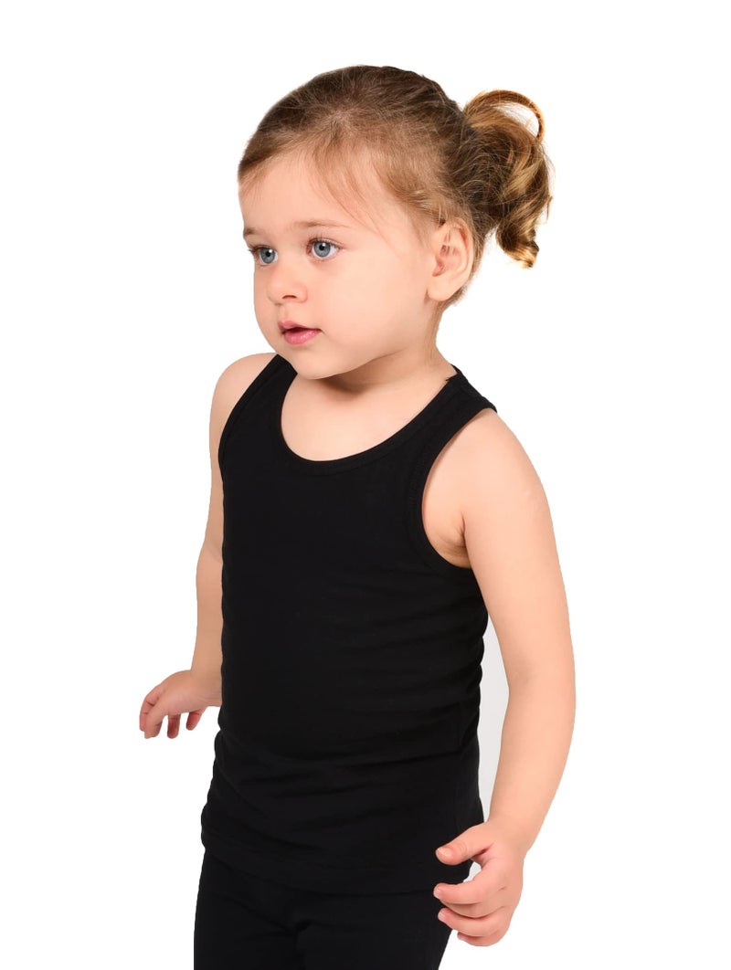 Lilax Girls' Racerback Tank Top 6 Black - Image 1