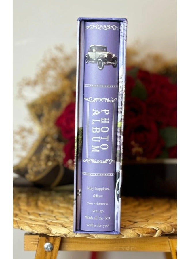 Decorhills Photo Album – Luxury Boxed Nostalgic Vehicle Design, Premium Photo Organizer for Family, Weddings, Travel, and Special Memories, Elegant Linen Cover, Durable Binding, Keepsakes Storage - Image 2