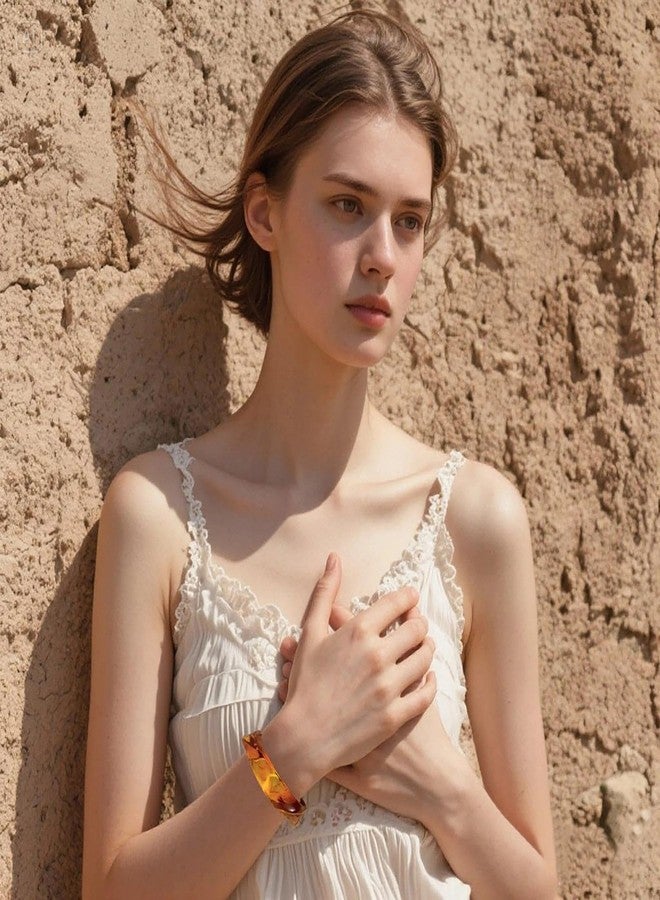 Coiris 4 Pcs Bracelet Sets for Women Acrylic Chunky Bangle Resin Bracelets Colorful Irregular Thick Acetate Jewelry Set - Image 2