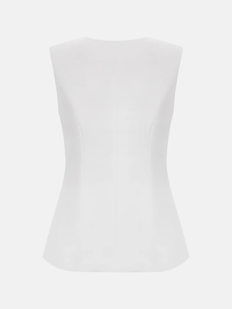 Lichi  Flared waistcoat with flower buttons for Women | Best Price UAE