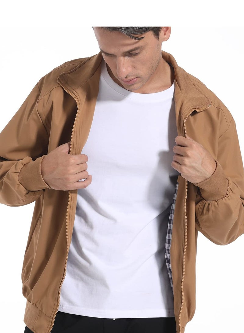 Men's Casualshell spring Autumn Business Style Slim  Jacket Zip Up Outdoor Recreation Coat  - Image 4