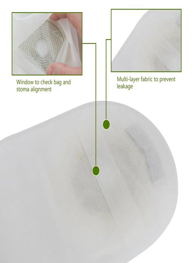 KONWEDA 25 Pack Colostomy Bags, Ostomy Drainable Pouches with Clamp Closure for Ileostomy Stoma Care,15mm-60mm Cut-to-Fit (Include 8Pcs Clamps) - Image 5