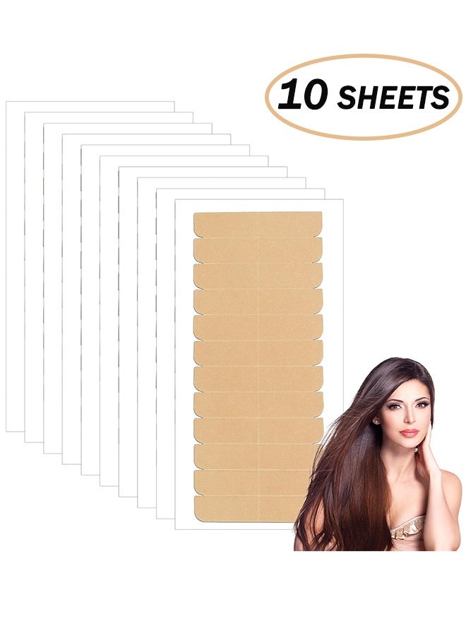 10 شرائط من شريط الدانتيل الأمامي للشعر المستعار، لاصق قوي مزدوج الجوانب، مقاوم للماء، ملصق بديل لنظام الشعر المستعار وقطع الشعر المستعار ووصلات الشعر - Image 1