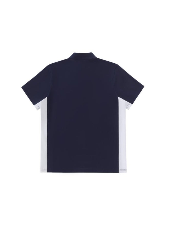 سوبر دراي Superdry Unisex Half Zip Color Block Sport Polo Shirt, Contrast Stripe Quick Dry Athletic Short Sleeve Training Tee for Men Women Workout Running - Image 4
