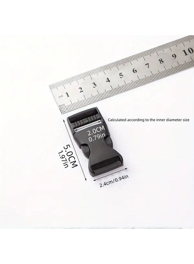 2pcs Black 098 Inch Thickened Plastic Side Release Buckles Adjustable Backpack Waist Bag Strap - Image 3