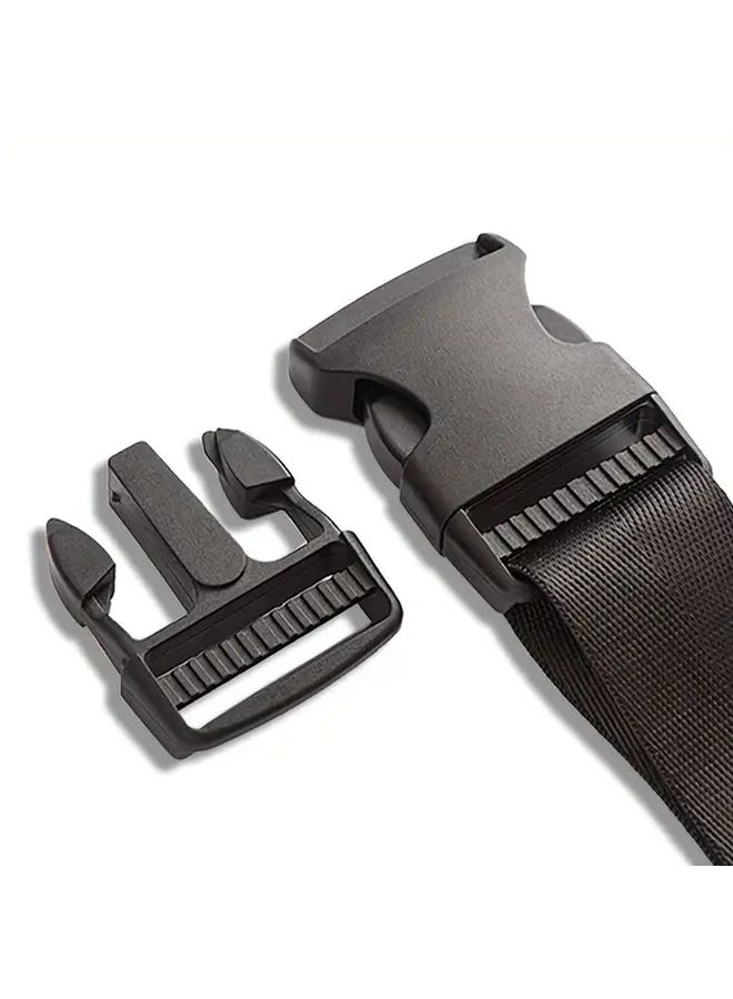 2pcs Black 098 Inch Thickened Plastic Side Release Buckles Adjustable Backpack Waist Bag Strap - Image 2