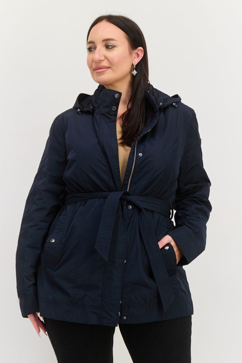 GEOX Women Plain Windbreaker Jacket, Navy  - Image 1