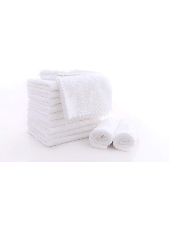 Spotted Play 12 Pack Baby Washcloths - Extra Absorbent and Soft Wash Clothes for Newborns, Infants and Toddlers (White) - Image 2