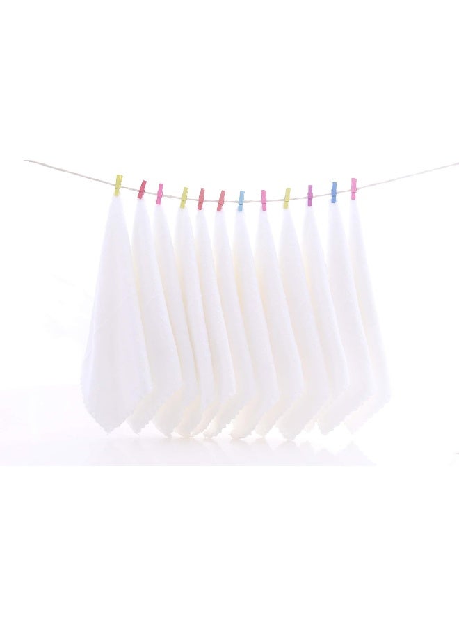 Spotted Play 12 Pack Baby Washcloths - Extra Absorbent and Soft Wash Clothes for Newborns, Infants and Toddlers (White) - Image 3