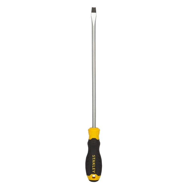 STANLEY STMT608338 Cushion Grip Slotted Standard Screwdriver 8 mm x 250 mm Black and Yellow - Image 1