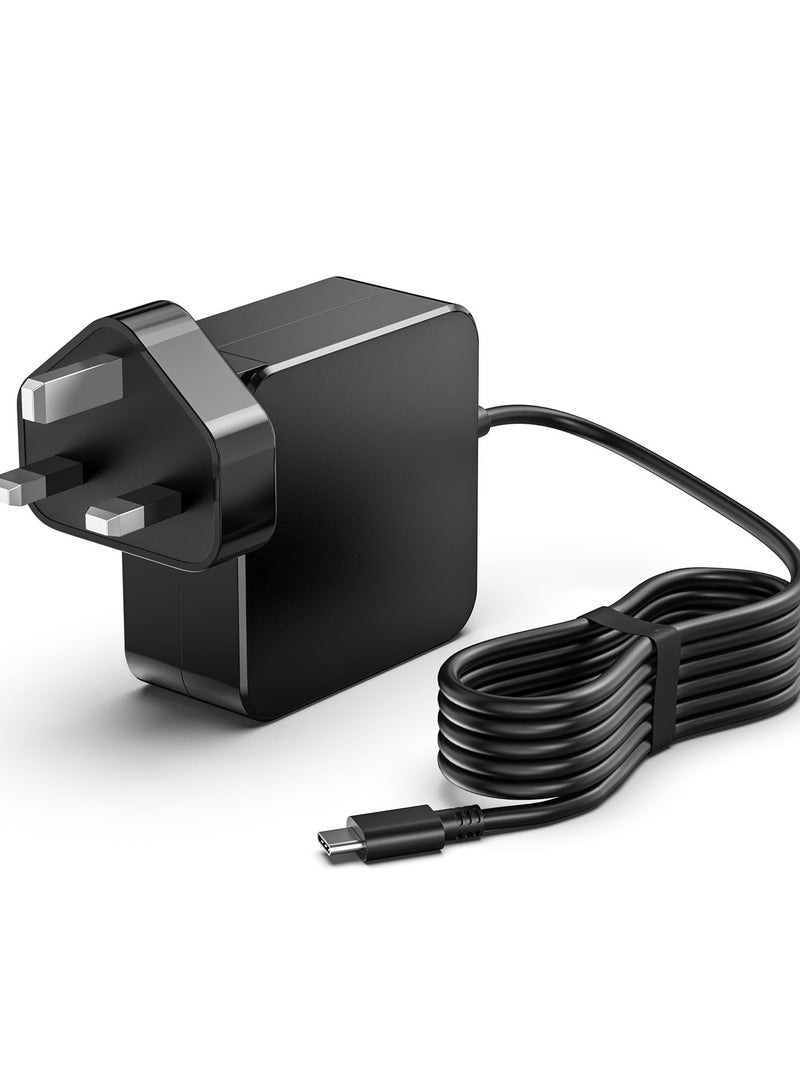 erorex 65W USB C Charger for Lenovo Thinkpad Yoga, HP Elitebook Spectre Envy, ASUS Zenbook, MacBook Pro/Air M1 M2 M3, Huawei Matebook, Dell, Samsung, Google, Acer and more Type C Laptop Adapter Power - Image 1