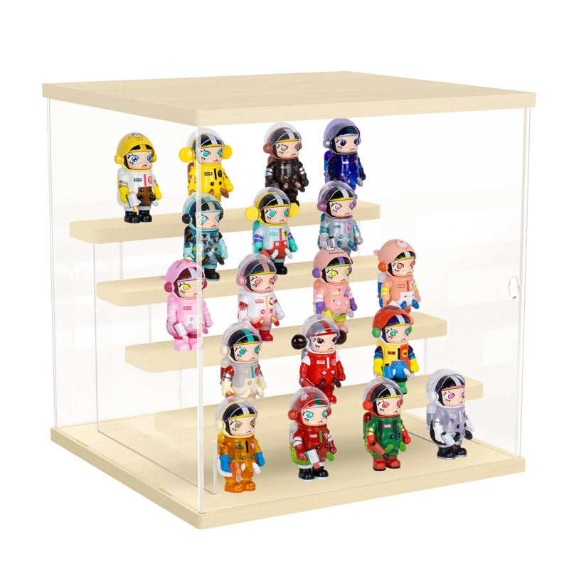 Nynelly 5 Tier Clear Acrylic Display Case Stand Assemble Countertop Display Box Storage Organizer Dustproof Protection Showcase for Collectibles, Mini Funko Pop, Action Figures, Toys - Image 1