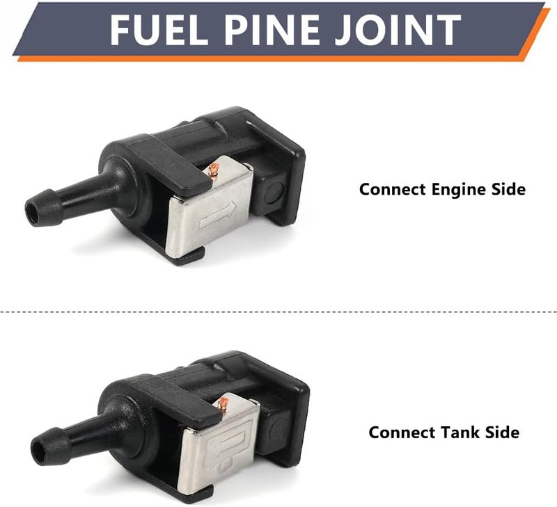 BARTOO 2Pcs Marine Engine Fuel Line Connector Fittings,6mm Female Male Fuel Line Connector Pipe Joint Comp Fittings Fit for Yamaha Outboard Motor Fuel Tank Hose Pipe 6Y1-24305-06 6G1-24304-10 - Image 4