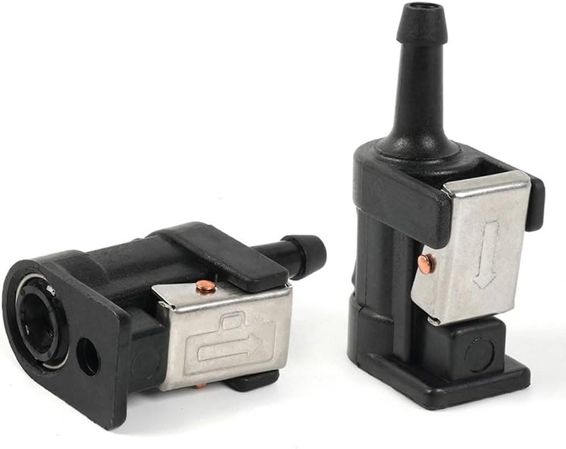 BARTOO 2Pcs Marine Engine Fuel Line Connector Fittings,6mm Female Male Fuel Line Connector Pipe Joint Comp Fittings Fit for Yamaha Outboard Motor Fuel Tank Hose Pipe 6Y1-24305-06 6G1-24304-10 - Image 1