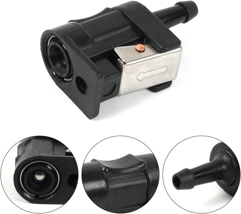 BARTOO 2Pcs Marine Engine Fuel Line Connector Fittings,6mm Female Male Fuel Line Connector Pipe Joint Comp Fittings Fit for Yamaha Outboard Motor Fuel Tank Hose Pipe 6Y1-24305-06 6G1-24304-10 - Image 2