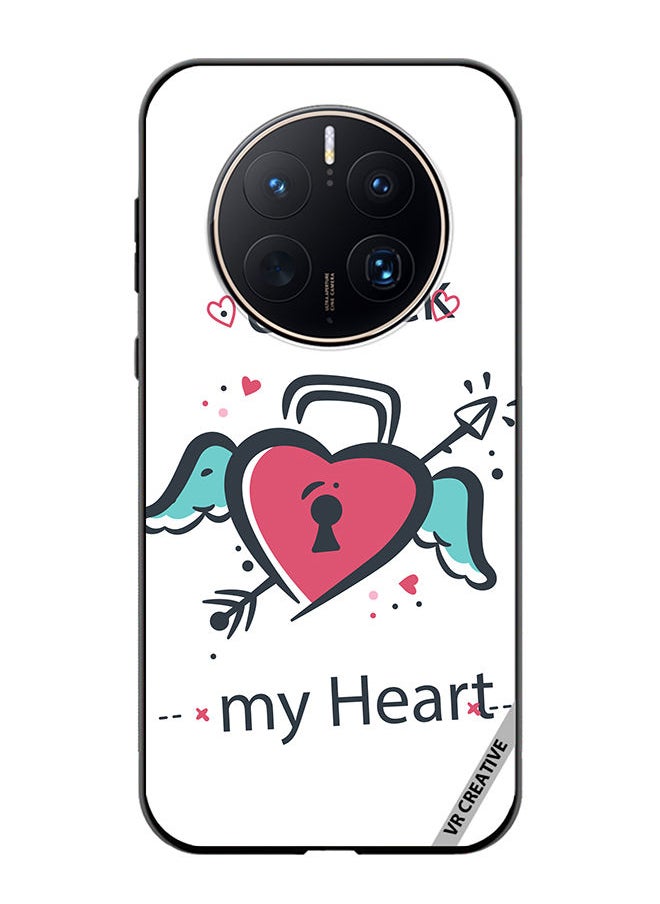VR CREATIVE Protective Case Cover For Huawei Mate 50 Pro Unlock My Heart Design Multicolour  - Image 1