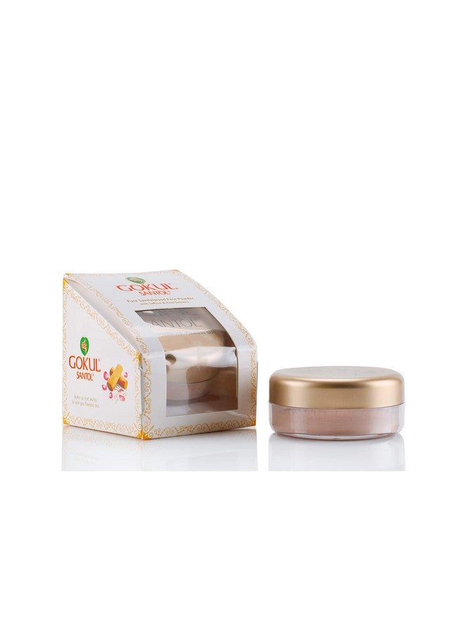 GOKUL Santol Pure Sandalwood Makeup Powder - Flawless Skin, Blemish-Free Coverage For All Skin Types | 10G | Mattifying, Refreshing, Soothing, Brightening Formula - Image 1