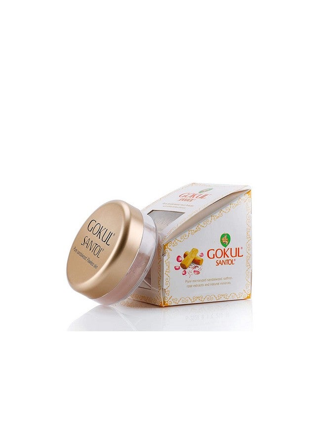 GOKUL Santol Pure Sandalwood Makeup Powder - Flawless Skin, Blemish-Free Coverage For All Skin Types | 10G | Mattifying, Refreshing, Soothing, Brightening Formula - Image 3