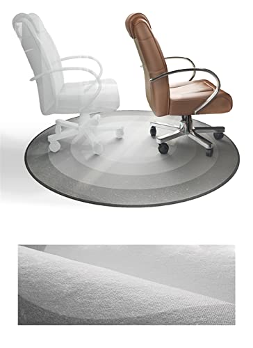 Heavyoff Round Office Chair Mat for Hardwood Floor Computer Gaming Rolling Chair Mat Floor Protector Mat Desk Rug Wood Tile Protection Mat for Office Home, Beige, Diameter 32" - Image 3