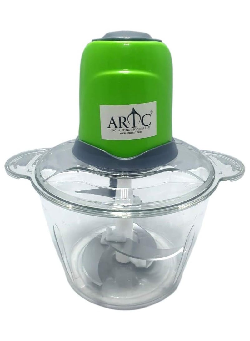 ARTC Food Blender & Meat Mincer | Meat Grinder | Premium Stainless Meat Grinder & Food Processor - 300W Power, 3L Capacity, 4 Blades | Multifunctional Chopper | Chopper For Vegetables, Fruits and Nuts - Image 2