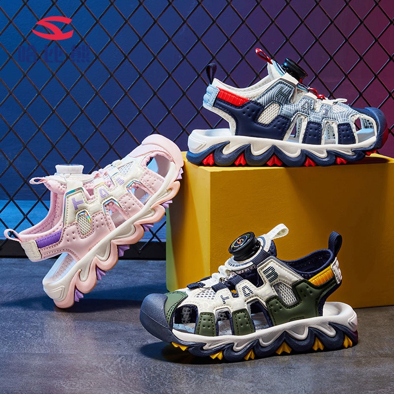 Habixiong Children'S Shoes New Girls Baotou Beach Shoes Boys Rotating Buckle Sandals Manufacturers On Behalf Of Hair - Image 2