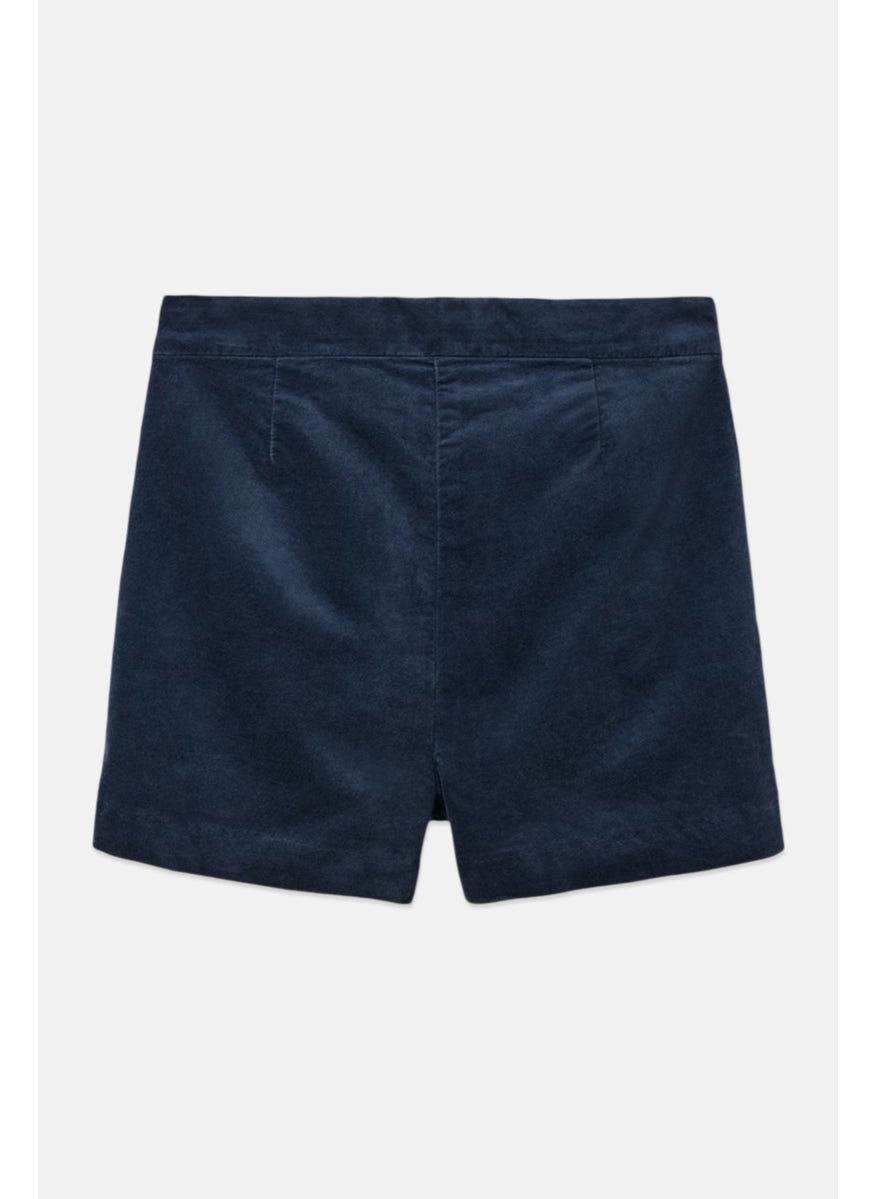 Tchibo - Kids Girl Velvet Short, Navy - Image 1