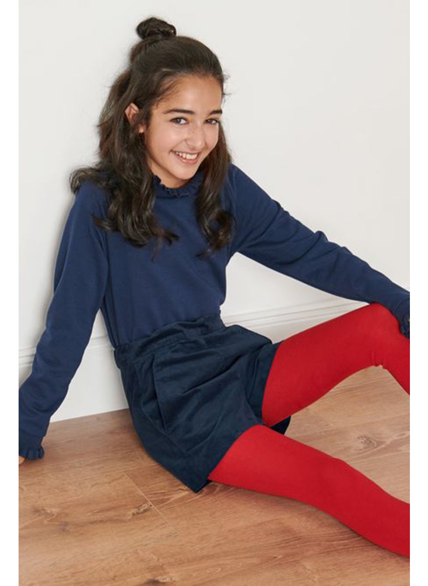 Tchibo - Kids Girl Velvet Short, Navy - Image 1