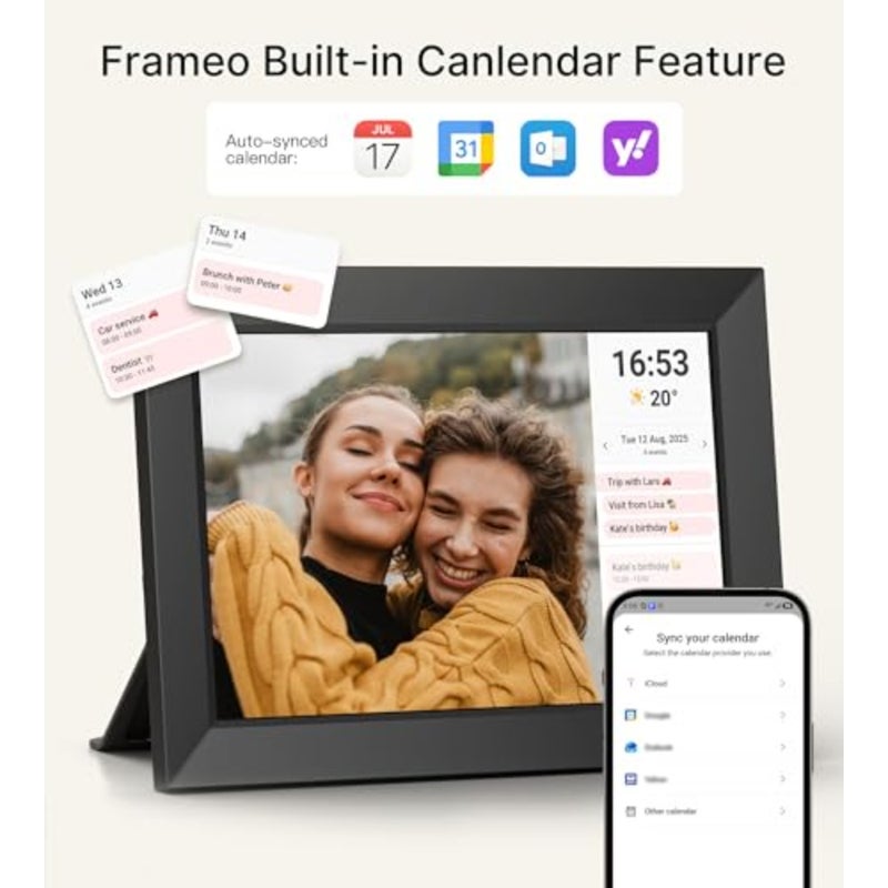 Frameo 10.1 Inch WiFi Digital Picture Frame, 1280x800 HD IPS Touch Screen Photo Frame Electronic, 32GB Memory, Auto-Rotate, Wall Mountable, Share Photos/Videos Instantly via Frameo App from Anywhere - Image 5