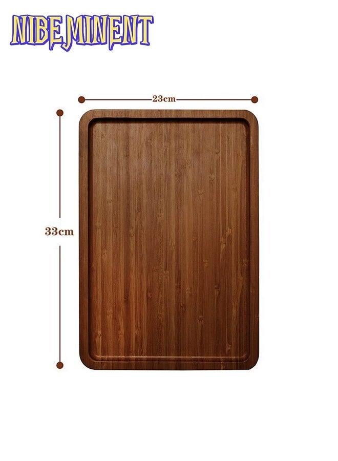 NIBEMINENT Wooden Sofa Arm Tray Table, Couch Arm Tray, Portable Couch Arm Side Table, Sofa Armrest Trays Clip-On Couch Desk, Stable TV Stand for Small Space, Art & Craft Supplies, Wood Material（Brown） - Image 2