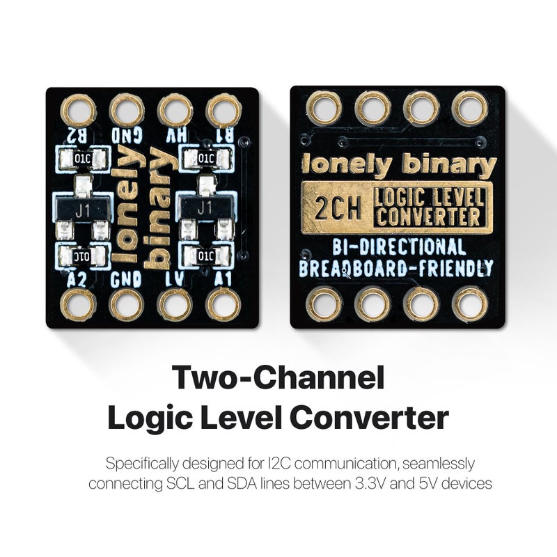 LONELY BINARY 27 Pcs Logic Level Converter Kit - Multi-Channel Bi-Directional 3.3V to 5V Shifter Modules 2/4/6 Channel Lead-Free Gold Edition Logic Level Shifter for Arduino Raspberry Pi ESP32 - Image 4