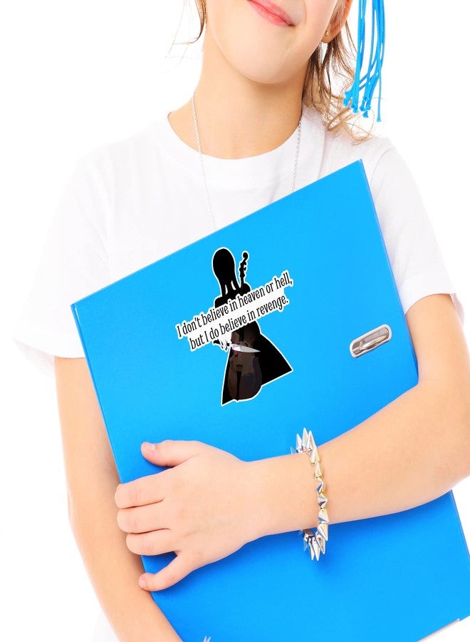 Bargain Max Decals ملصق ويدنسداي آدامز لا أؤمن بالجنة أو الجحيم دفتر سيارة لابتوب 5.5"x5" (ملون) - Image 5