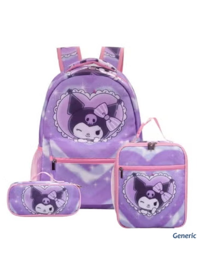 عام حقيبة ظهر من ثلاث قطع للرسوم المتحركة الكرتونية الجديدة (متوفرة لأطفال المدارس الابتدائية والثانوية والسفر والمدرسة وتسلق الجبال والرياضة) - Image 2