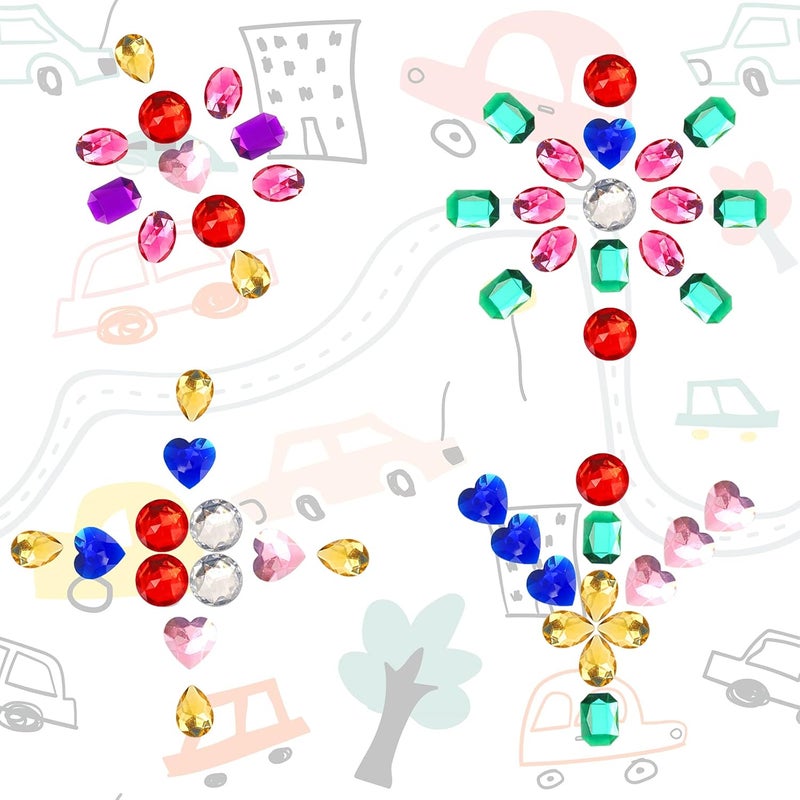 TeeLiy 1" Jewels for Crafting Assorted Colorful Flat Back Heart Shaped Jewel Gems Acrylic Rhinestones for Crafts, Manualidades Accesorios Decoraciones Costume Making Cosplay Jewels for Embelishments 120 Pack - Image 5