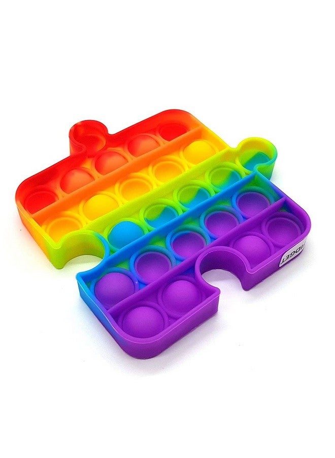 FunBlast FunBlast Puzzle Pop It Fidget Toy, Autism Special Needs Silicone Stress Reliever, Squeeze Sensory Toy  - Image 2