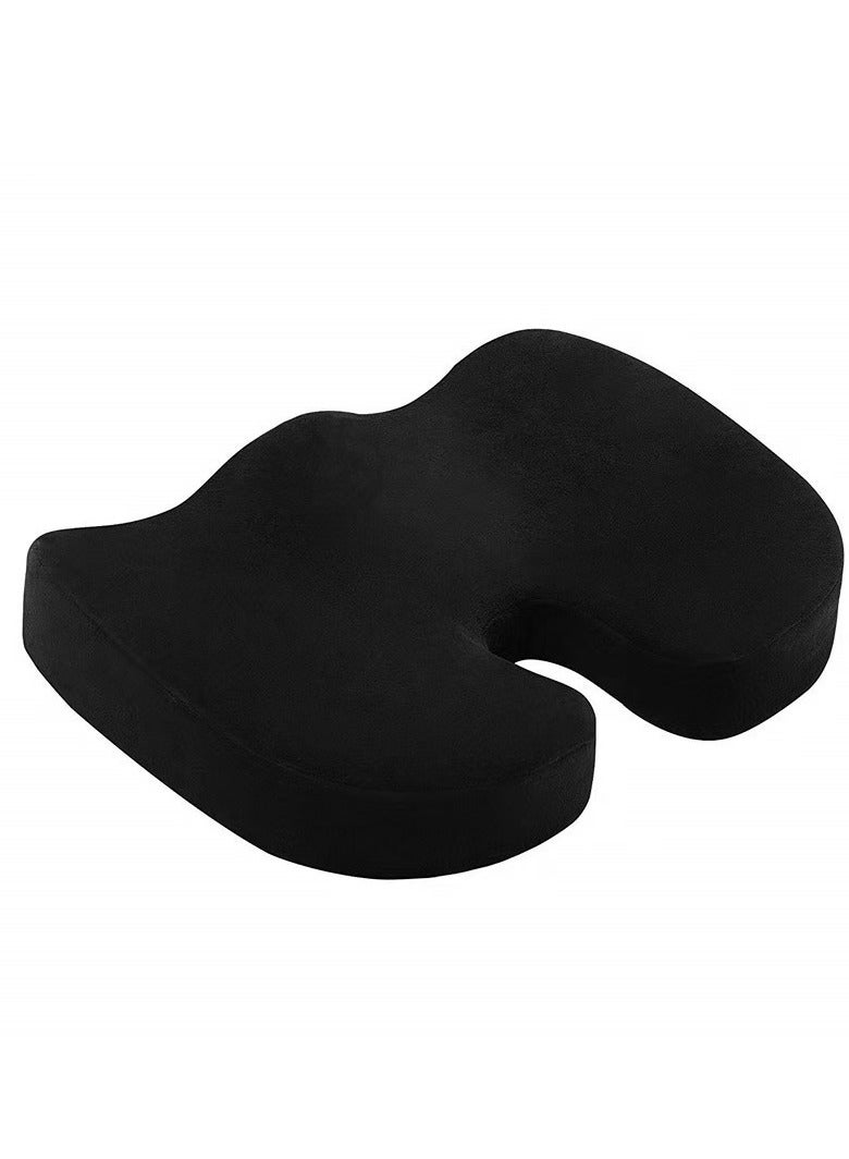 Seat Cushion - Memory Foam Cushion for Office Chair, Car Seat, Airplane, Bleacher - Sciatica & Hip & Coccyx Pain Relief Desk Chair Cushion for Long Sitting Office Workers, Car Drivers - Image 1