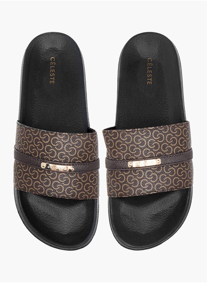 Celeste Womens Slide Slippers With Slip On Closure  - Image 2