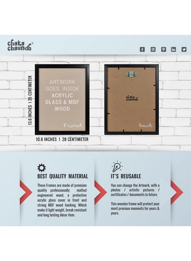 Chaka Chaundh Chaka Chaundh - Inspirational quote frames - Motivational quotes framed posters - (14 X 11 Inches) - Image 4
