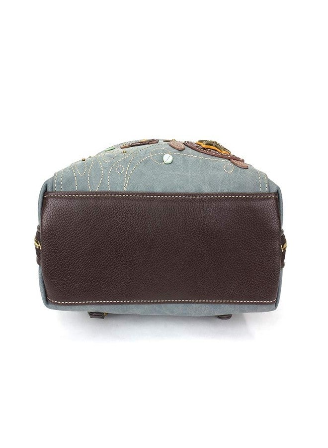 Chala Handbags Turtle Convertible Backpack Purse Turtle Lovers, Indigo color, 10.5 inch x 10.5 inch x 4 inch (TUT-BK1) - Image 3