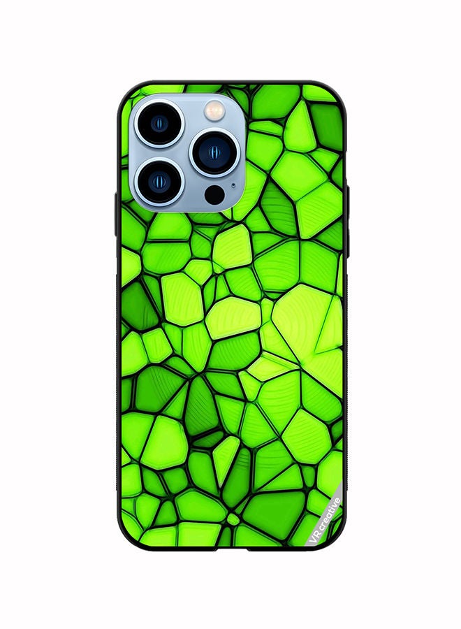 VR CREATIVE Protective Case Cover For Apple iPhone 13 Pro Max Green Abstract Design Multicolour - Image 1