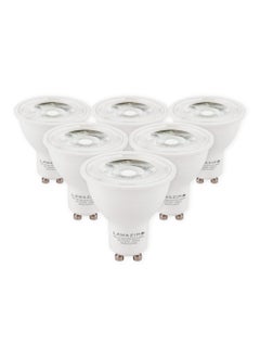 LAWAZIM 7W LED Spot GU10 -6 Piece 6500K Daylight- Energy Saving 75W Equivalent Non-Dimmable Lightbulbs with 518 Lumens and a Lifespan of 15,000 Hours- Ideal for Ceiling Lights and Recessed Fixtures  - Image 1