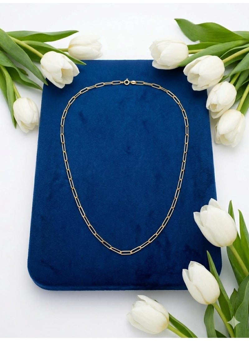 The Intermix Gems 18 Karat 750 Purity Yellow Gold Paper Clip Necklace - Image 3