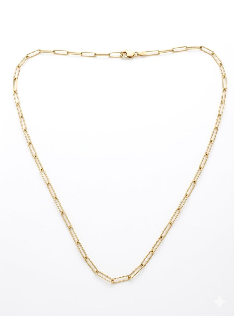The Intermix Gems 18 Karat 750 Purity Yellow Gold Paper Clip Necklace - Image 1