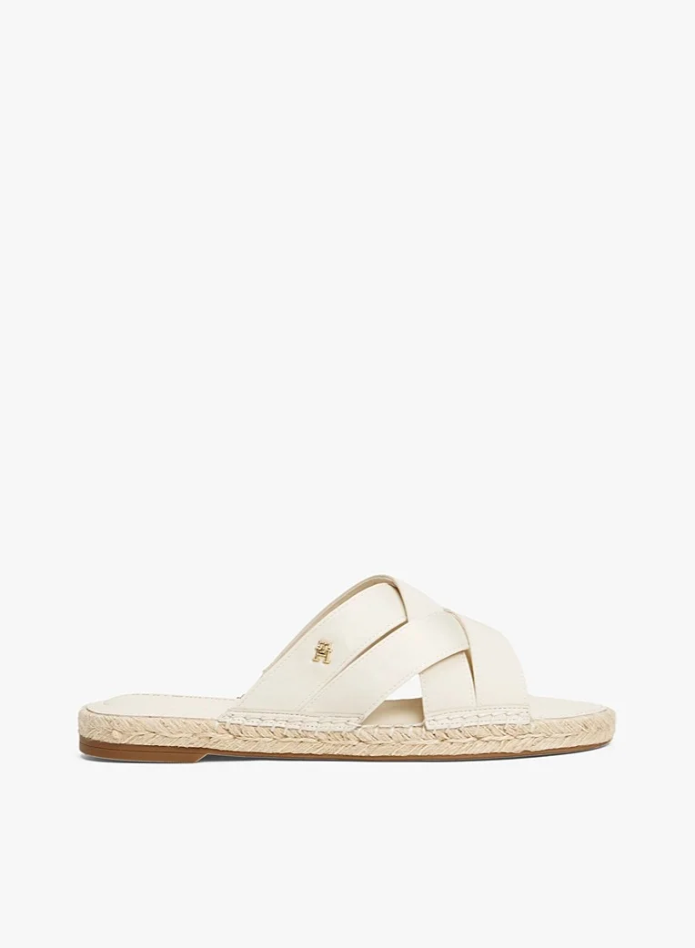 تومي هيلفيغر SATIN ESPADRILLE MULES