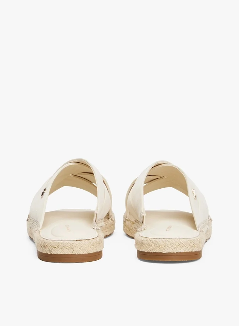 تومي هيلفيغر SATIN ESPADRILLE MULES