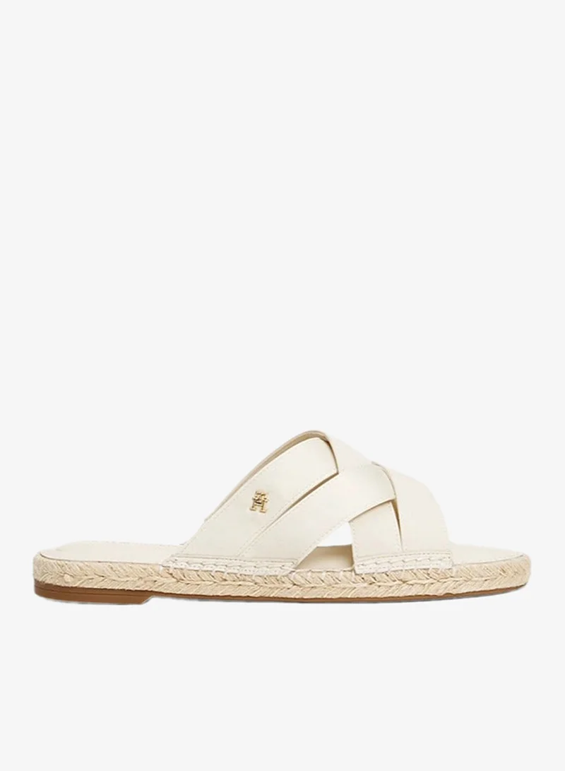 SATIN ESPADRILLE MULES