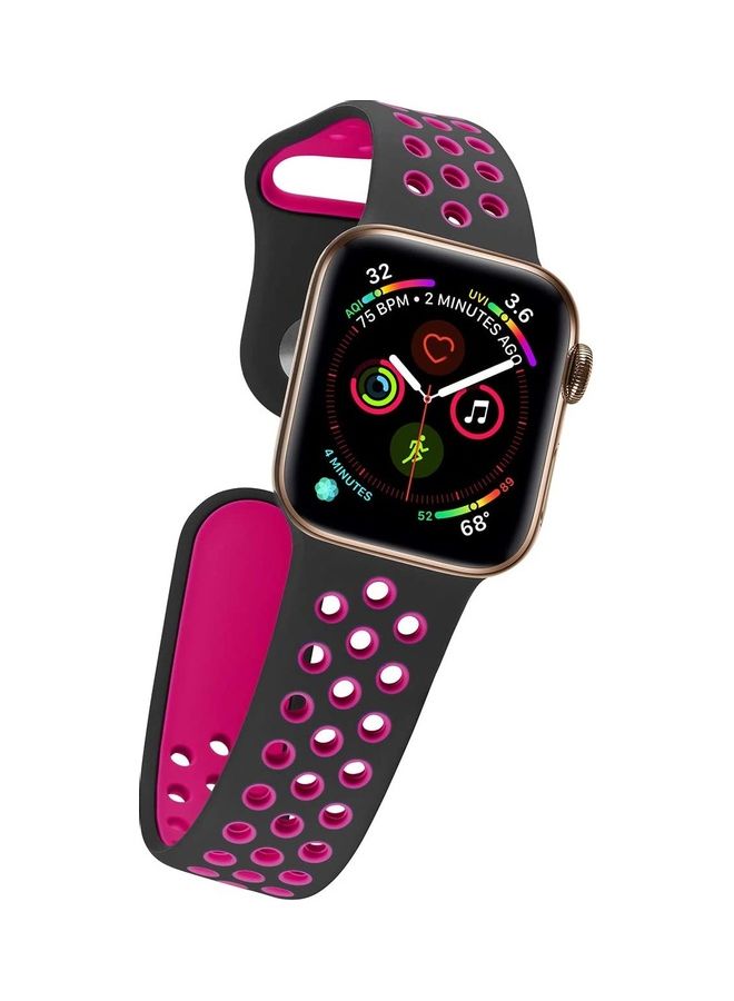 ICS Replacement Band For  Apple Watch Band 38/40 mm Black/Red - Image 2