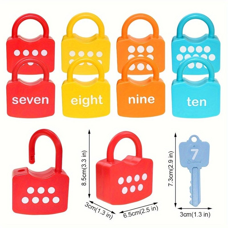 1 Set OPP Bag Number Letter Pairing Unlocking Game Training Puzzle Toy - Image 2