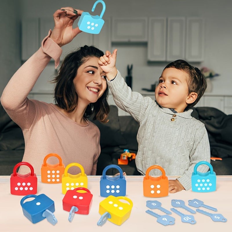 1 Set OPP Bag Number Letter Pairing Unlocking Game Training Puzzle Toy - Image 4